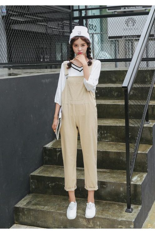 連身褲穿搭　嬌小女孩